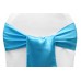 Satin Chair Sashes Aqua Blue