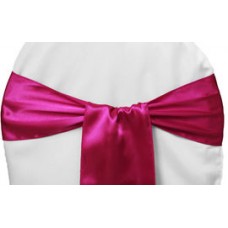 Satin Chair Sashes Fuchsia