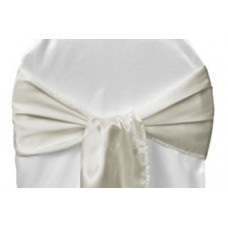 Satin Chair Sashes Ivory