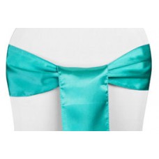 Satin Chair Sashes Light Turquoise