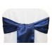 Satin Chair Sashes Navy Blue