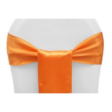 Satin Chair Sashes Orange