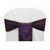 Satin Chair Sashes Plum