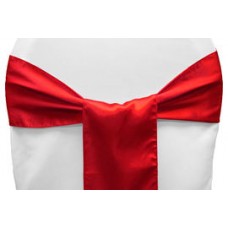 Satin Chair Sashes Red