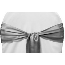 Satin Chair Sashes Silver