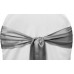 Satin Chair Sashes Silver