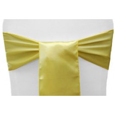 Satin Chair Sashes Yellow