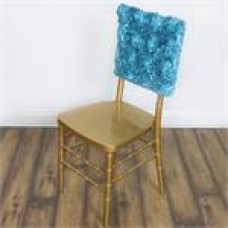 Rossette Chair Caps Turquoise