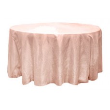 Crinkle Taffeta 120" Round Tablecloth Blush