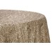 Sequin 120" Round Tablecloth Champagne