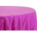 Sequin 120" Round Tablecloth Fuchsia