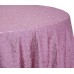 Sequin 120" Round Tablecloth Pink