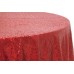 Sequin 120" Round Tablecloth Red