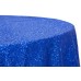 Sequin 120" Round Tablecloth Royal Blue