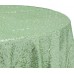 Sequin 132" Round Tablecloth Mint Green 