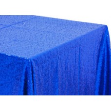 Sequin 90"x132" Rectangular Tablecloth Royal Blue