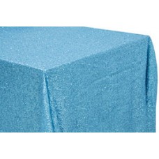 Sequin 90"x132" Rectangular Tablecloth Turquoise