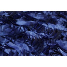 Rossette 120" Round Tablecloth Navy Blue