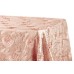 Flower on Sequin Taffeta Rectangular Tablecloth 90"x132" Blush/Rose Gold