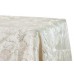 Flower on Sequin Taffeta Rectangular Tablecloth 90"x132" Ivory