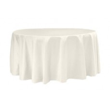 Lamour 120" Round Tablecloth Ivory