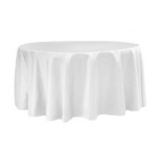 Lamour 120" Round Tablecloth White