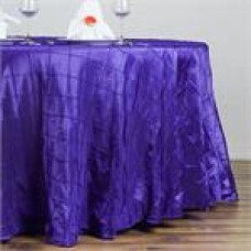 Pintuck 120" Round Tablecloth Purple