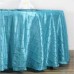 Pintuck 132" Round Tablecloth Turquoise