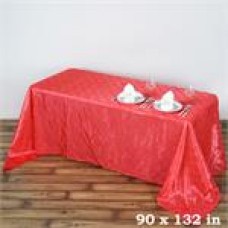 Pintuck 90x132" rectangular Tablecloth Coral