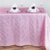 Pintuck 90x132" rectangular Tablecloth Pink 