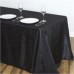 Crinkle Taffeta 90"x156" Rectangular Tablecloth Black