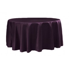 Lamour 120" Round Tablecloth Plum