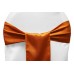 Satin Chair Sashes Burnt Orange