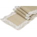 Burlap Lace Runner 13"x 108" (Natural & White)