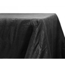 Crinkle Taffeta 90"x132" Rectangular Tablecloth Black