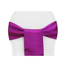 Satin Chair Sashes Magenta Violet