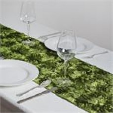 Rossette Runner  14" x 108" Moss/Willow