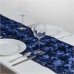 Rossette Runner  14" x 108" Navy Blue