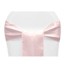 Satin Chair Sashes Pastel Pink