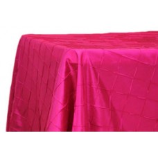 Pintuck 90x132" rectangular Tablecloth Fuchsia