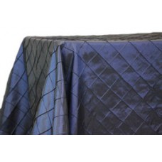 Pintuck 90x132" rectangular tablecloth Navy Blue