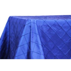 Pintuck 90x132" rectangular tablecloth Royal Blue