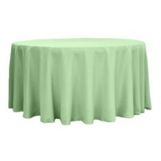 Polyester 120" Round Tablecloth Mint Green