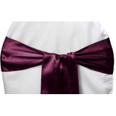 Satin Chair Sashes Sangria