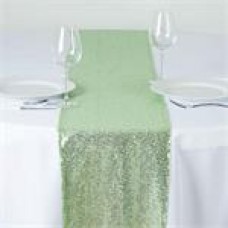 Sequin Runner 12" X 108" Tea Green