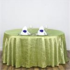 Crinkle Taffeta 117" Round Tablecloth Apple Green