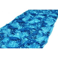 Rossette Runner 14" x 108" Aqua Blue