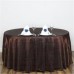 Crinkle Taffeta 117" Round Tablecloth Chocolate