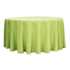 Polyester 120" Round Tablecloth Apple Green