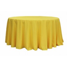 Polyester 120" Round Tablecloth Canary Yellow